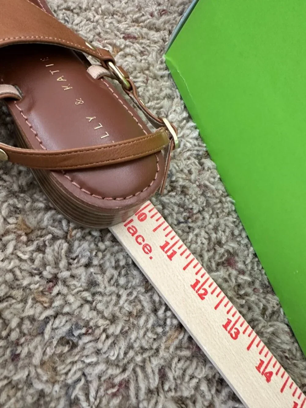Kelly & Katie Womens Brown Bania Leather Sandals 8 Adjustable Ankle Strap - Picture 7 of 9
